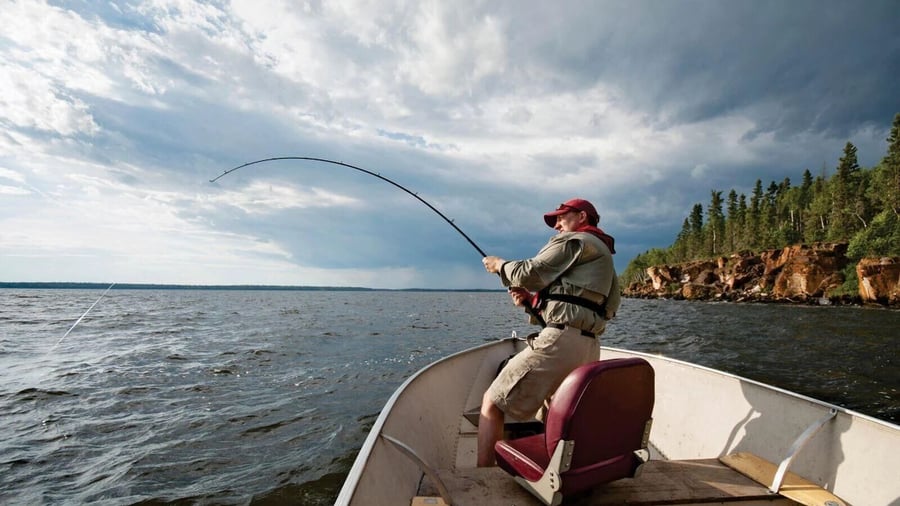 Fiske efter laks ved Painter's Lodge
