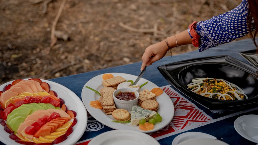Bush brunch på Moremi Crossing Camp