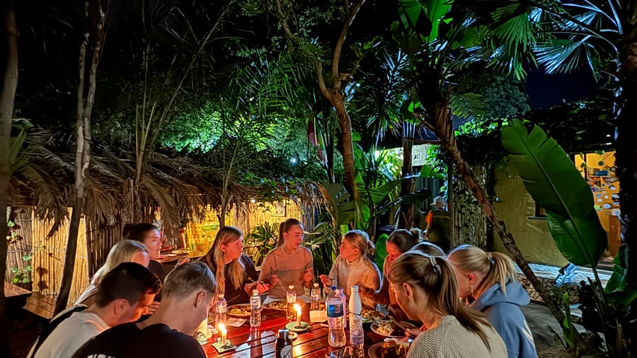 Welcome dinner with yout travel crew