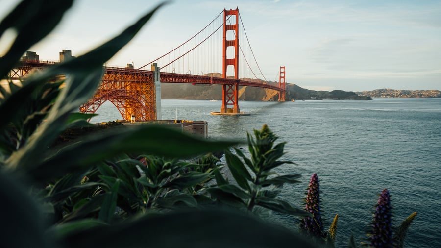 Den ikoniska Golden Gate-bron i San Francisco