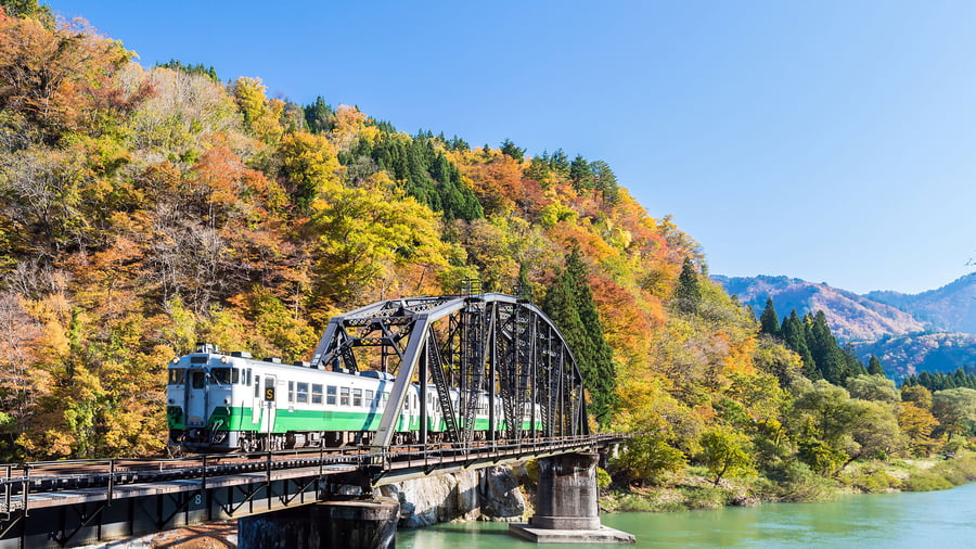 JR Tadami-lijn in Fukushima