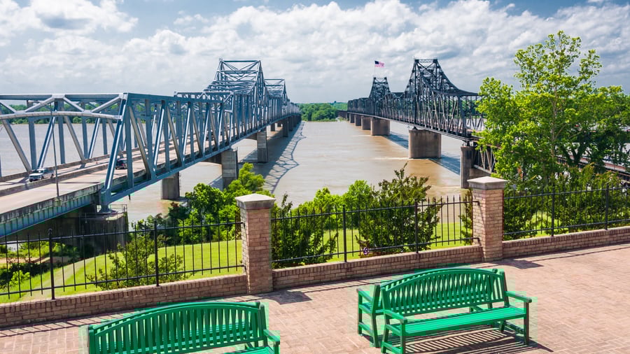 Mississippi floden ved Vicksburg, Mississippi
