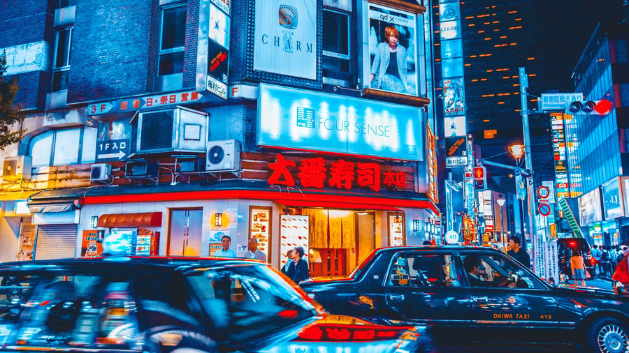Tokyos farverige gader