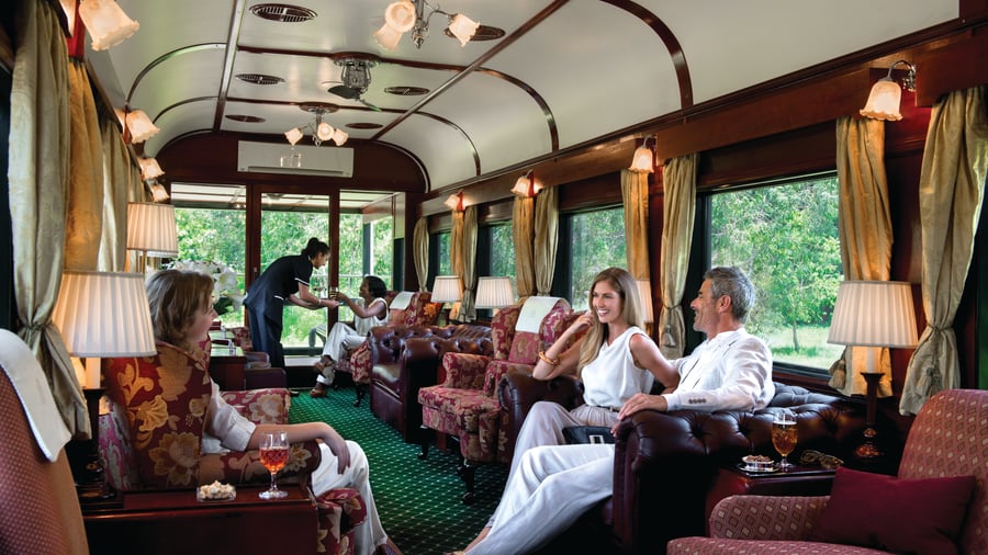 Gemensamt område ombord på Rovos Rail-tåget