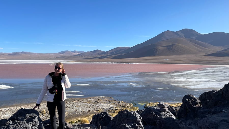 Person in Uyuni, Bolivia