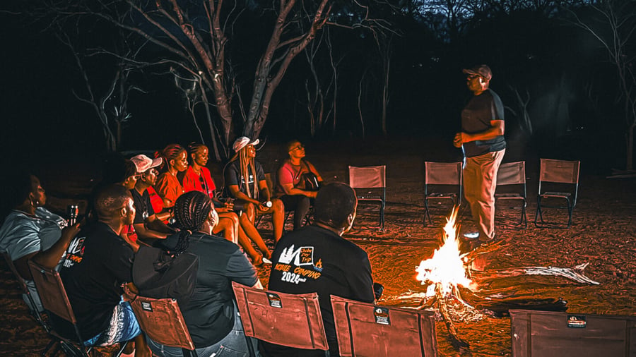 Camp fire in Zimbabwe