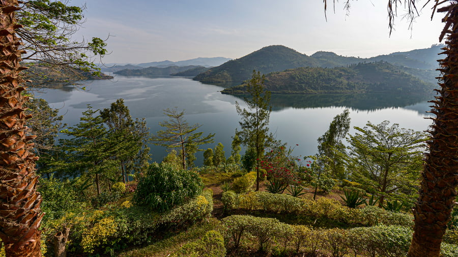 Smukke udsigter over Lake Kivu