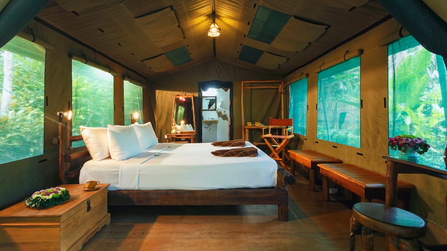 Glamping på Elephant Hills