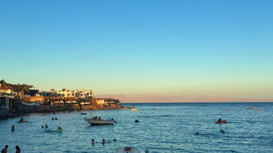 The beautiful coast in Dahab