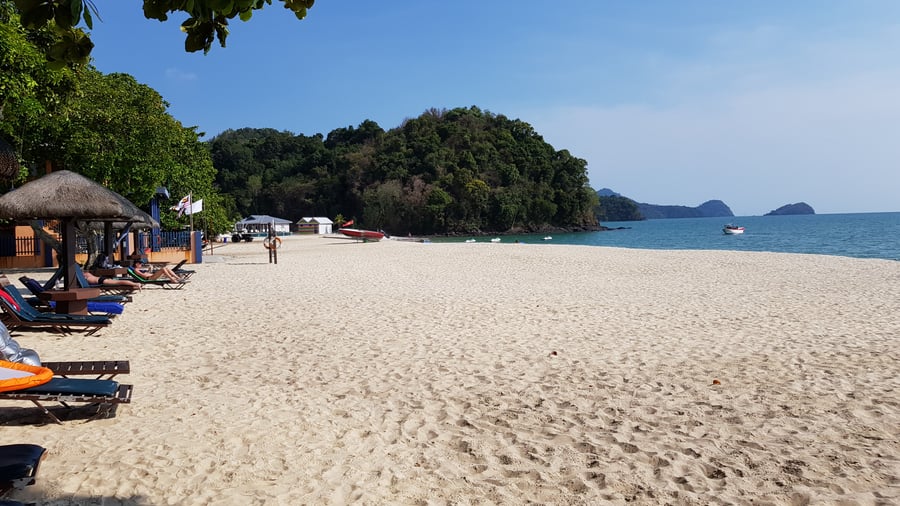 Langkawi beach in Malaysia