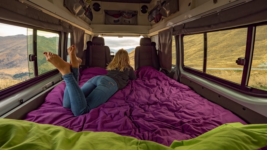 Juicy camper van in New Zealand