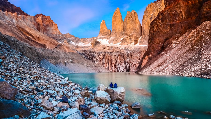 Bjerge og søer i Torres del Paine National Park