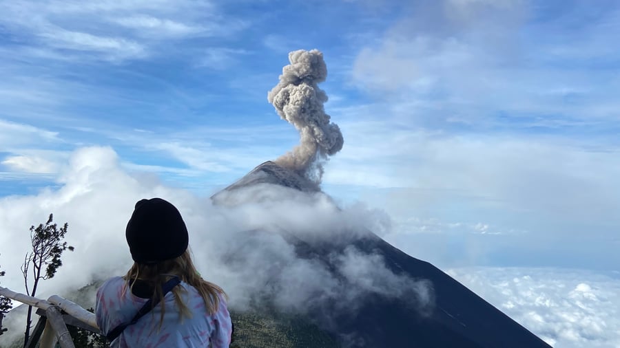 View of the Acatenango volcano