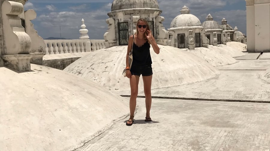 On the roof of León Cathedral