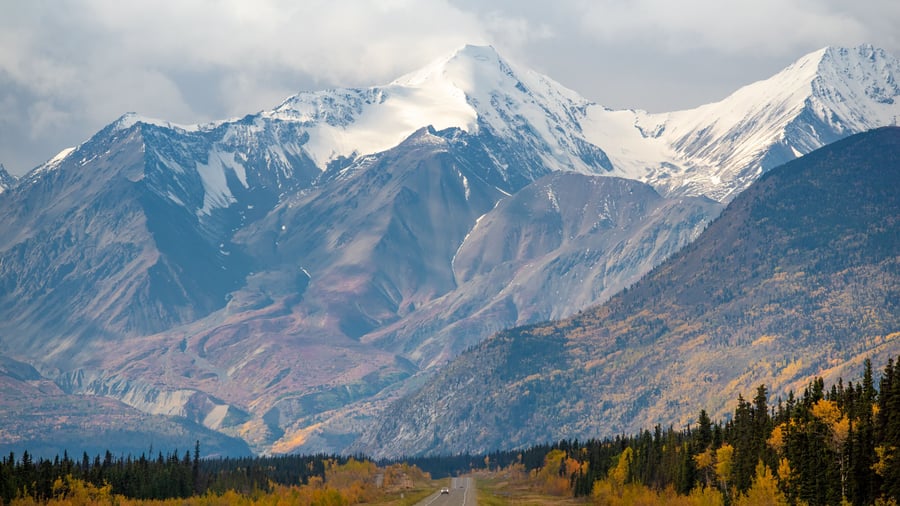 Landevejen mellem Haines Junction og Whitehorse