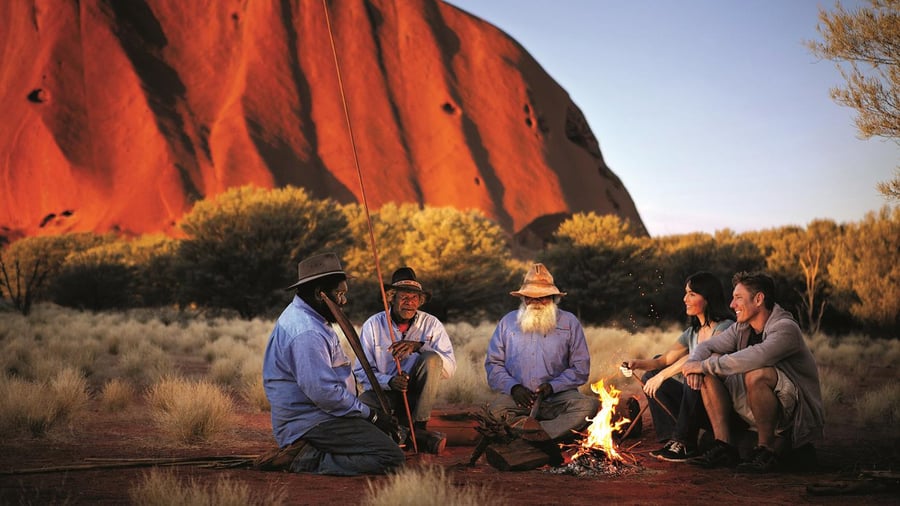 Aboriginska berättelser vid Uluru, Australien