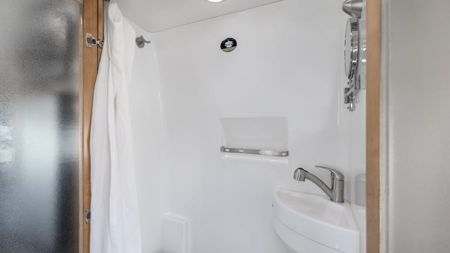 Toilet inside the van.