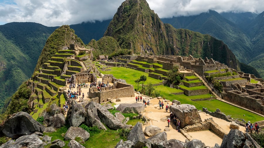 Förundras över inkastaden Machu Picchu i Peru