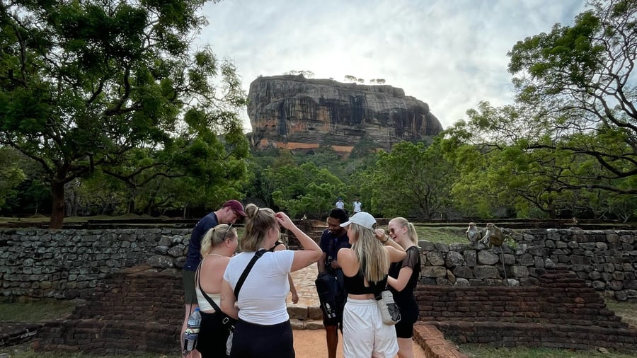 The hike up Sigiriya Rock