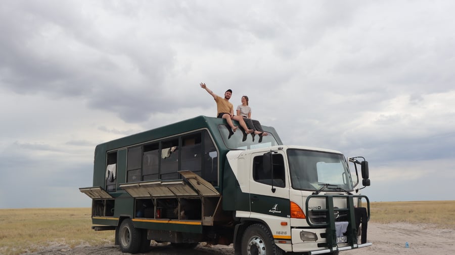 View from our overland truck