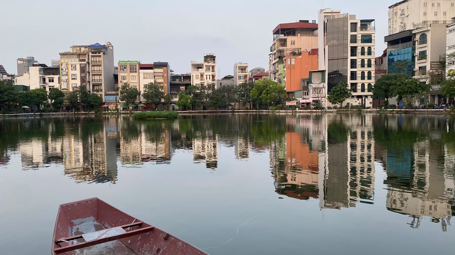 One of the lakes in Hanoi