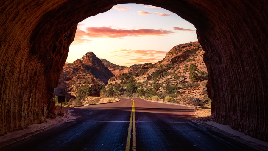 Kør gennem USA's Zion National Park
