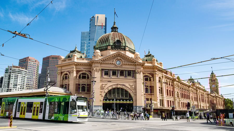 Flinders Street Station i Melbourne
