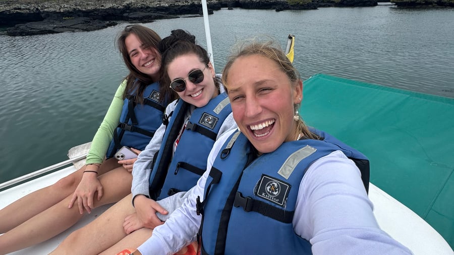 Boat ride in the Galapagos