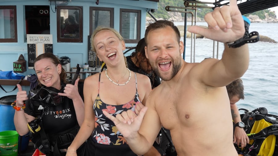 Get to know new people and dive. 