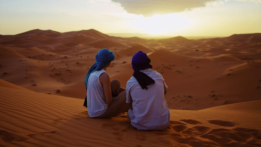 Sunsets on sandunes
