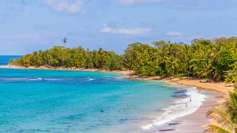 Uva Beach, Karibiska kusten i Costa Rica