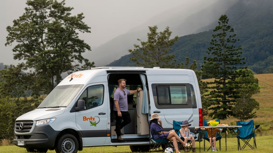 En 4-personers Voyager fra Britz