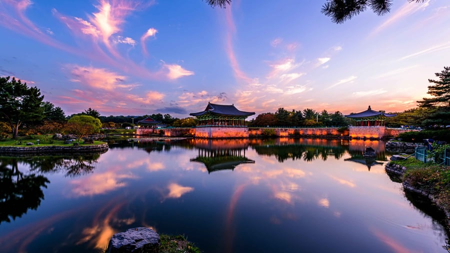 Paviljongerna i Gyeongju