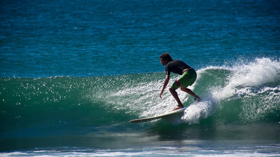 Surfer i Sør-Afrika
