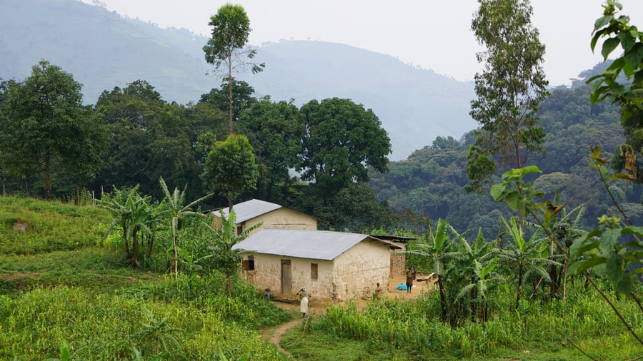 Houses in the highlands of Uganda