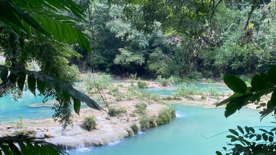 Clear pools at Semuc Champey National Park