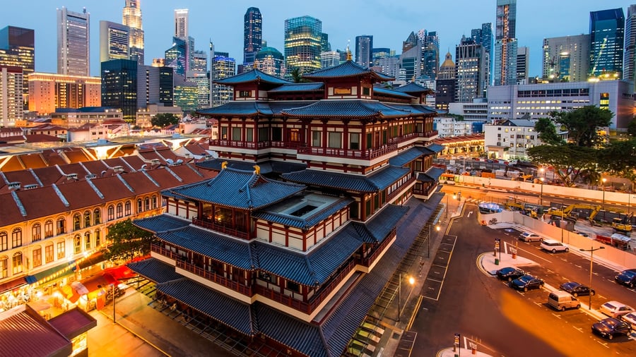 Buddha Tooth Relic Temple i Chinatown