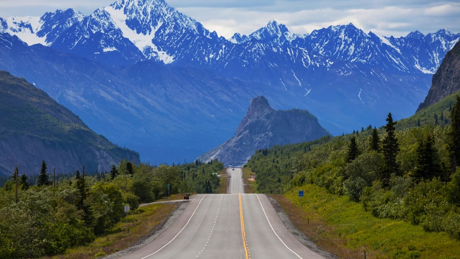 Landevej i Alaska
