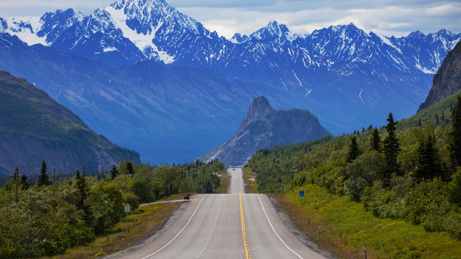 Landevej i Alaska