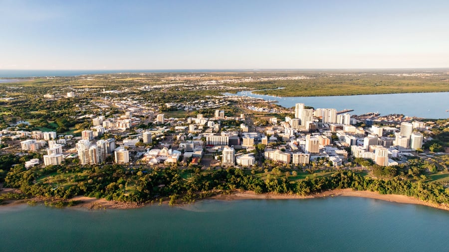 Darwin set fra luften