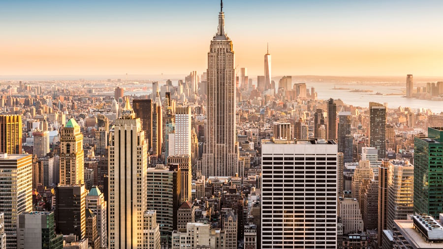 New York City's skyline med Empire State Building