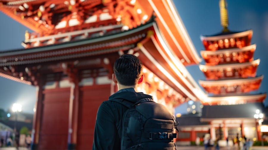 Futuristiske Tokyo i Japan