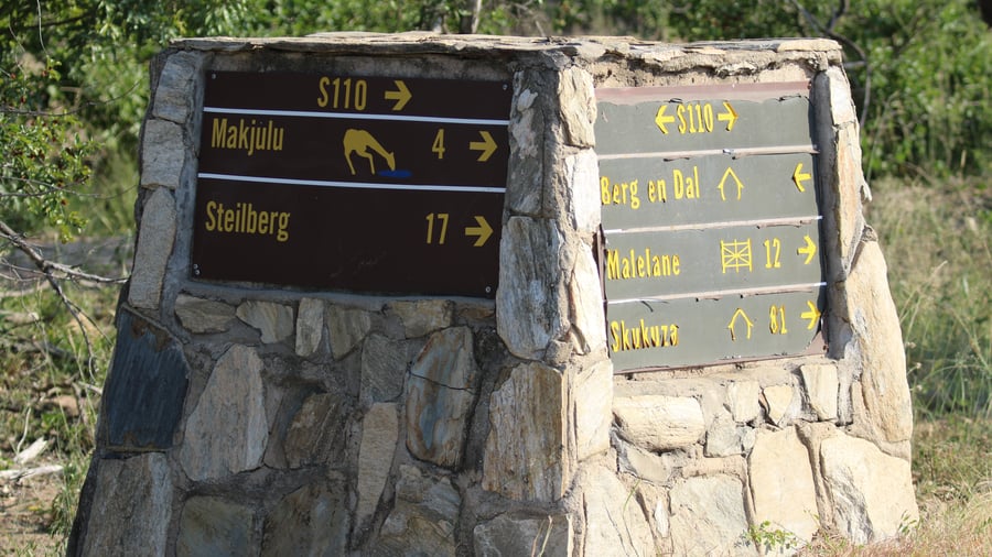 "Skiltningen" i Kruger gør det nemt at finde rundt