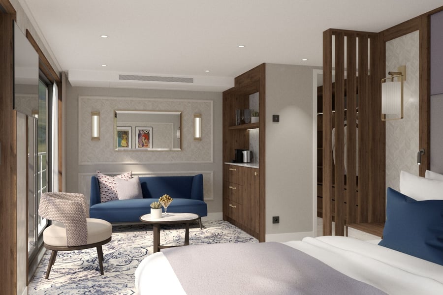 Beyond suite på Diamond dæk med fransk altan