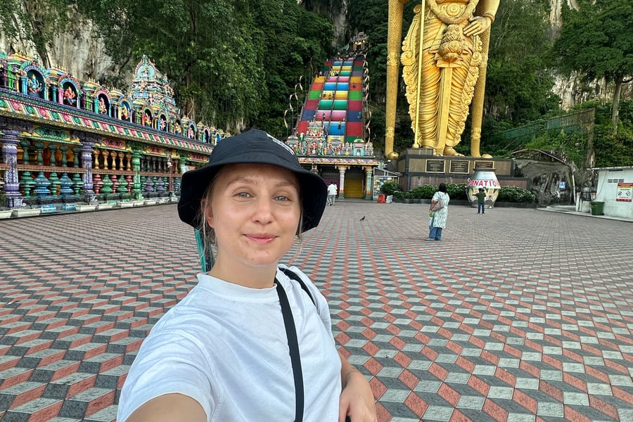 Batu Caves utanför Kuala Lumpur. 