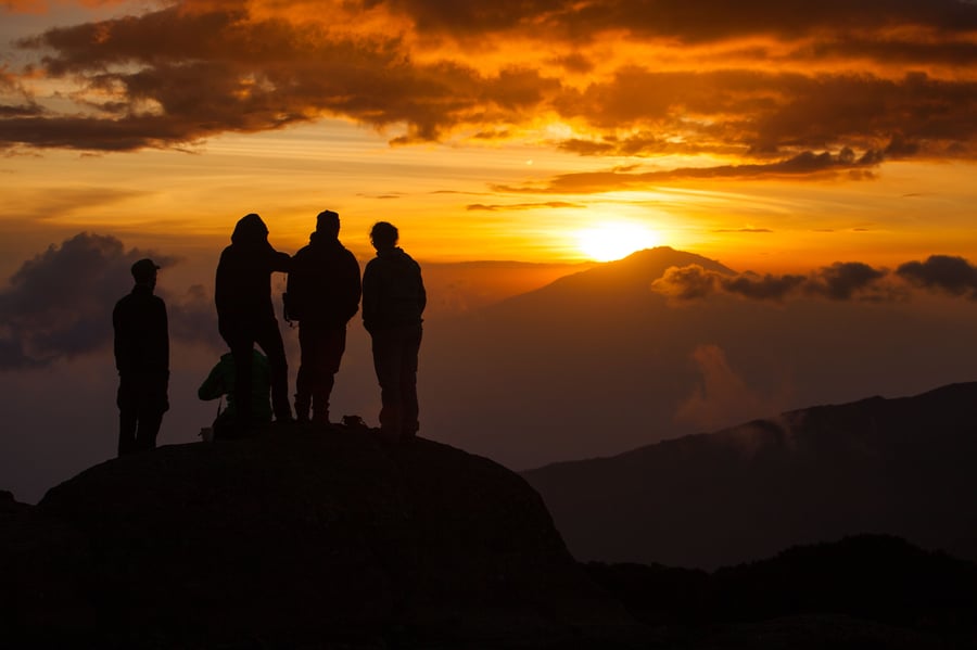Solopgang over Kilimanjaro, Tanzania