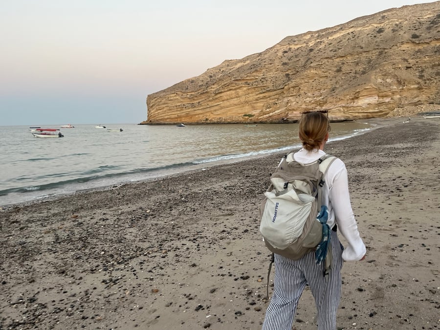Backpacking on the beach