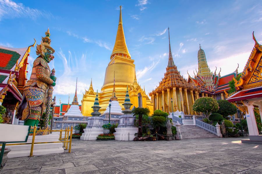 Wat Phra Kaew Ancient Temple i Bangkok