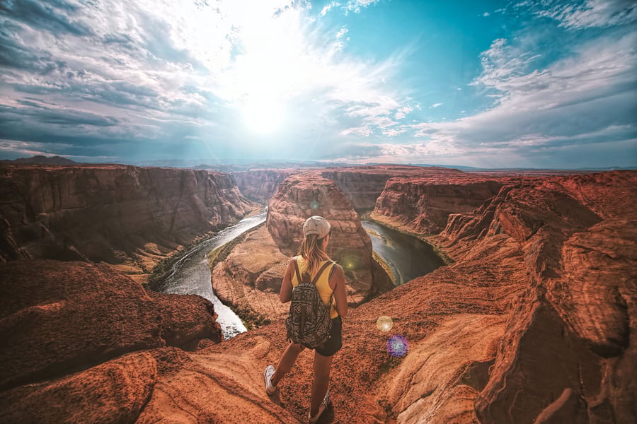 Horseshoe Bend vid Page i Arizona