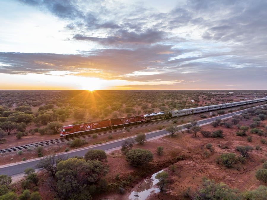 Rejs med The Ghan i Australien